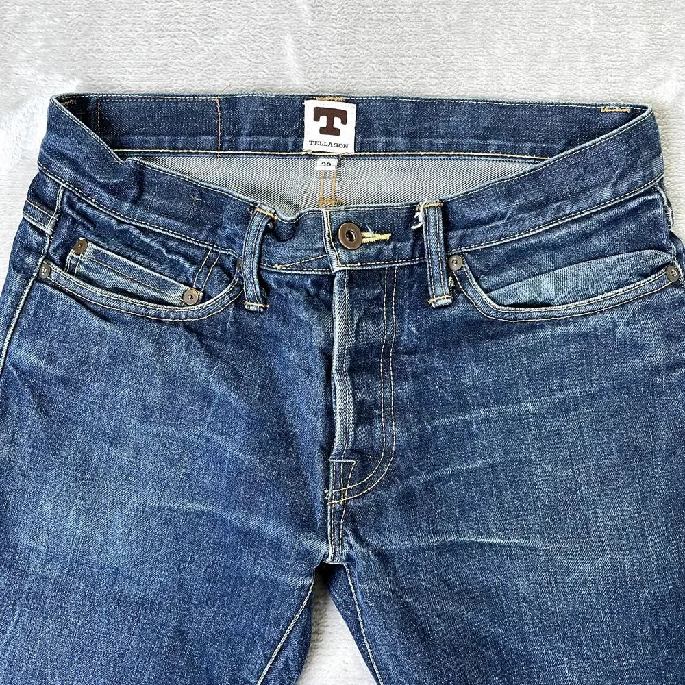 Need Supply x Tellason Denim Jean Men 30x29 Blue Selvedge Redline White Oak RARE